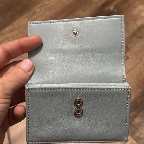 Coach Vintage Light Blue Small Accordion Wallet Card Holder EUC Y2K - Picture 4 of 12